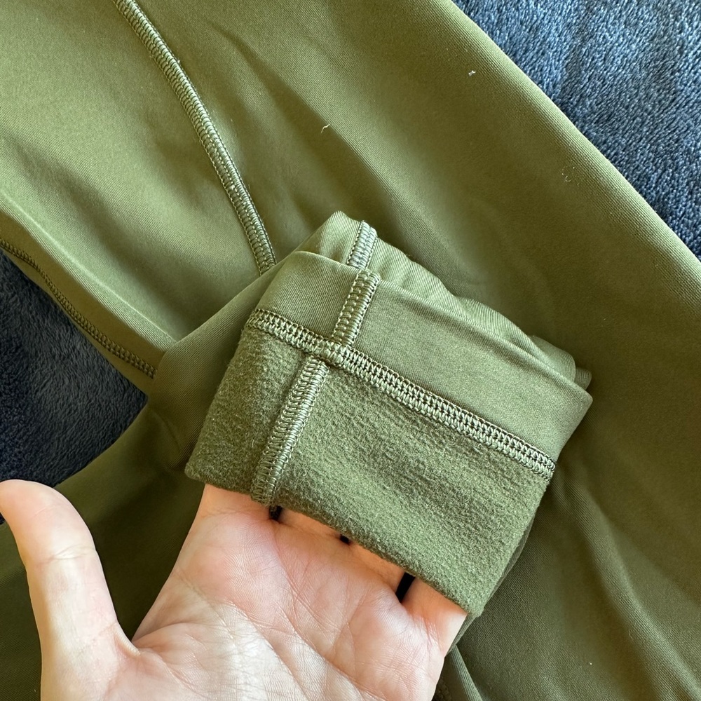 First Mile Tech Tight 2 Military Green Run Tech Fleece lined, zipper pockets - Picture 9 of 17